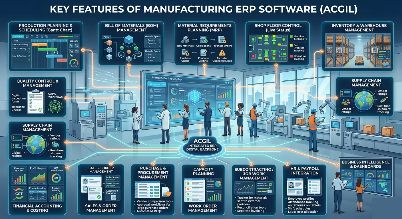 15 Key Features of Manufacturing ERP Software - ACGIL Blog