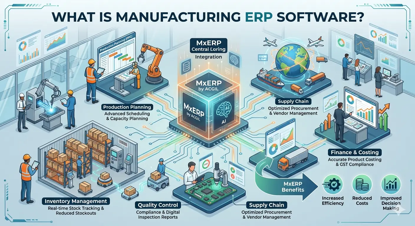 What is Manufacturing ERP Software - Infographic by ACGIL
