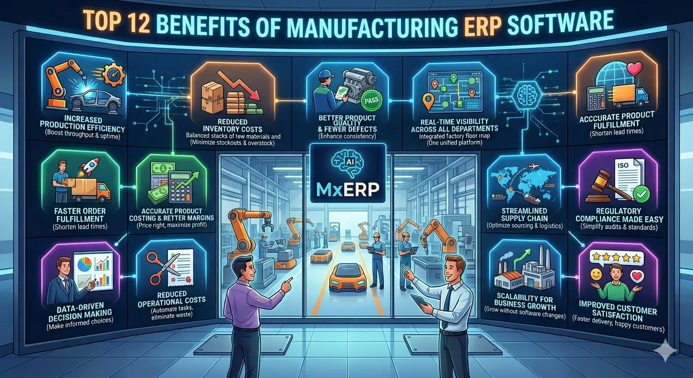 Top 12 Benefits of Manufacturing ERP Software - ACGIL Blog